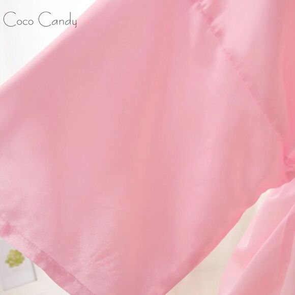 🆕Luxury Satin Pink Kimono Robe - Picture 6 of 7